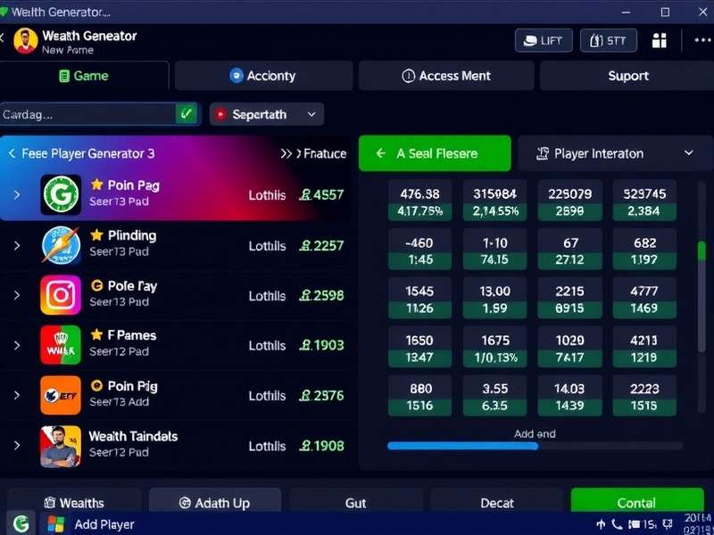 Wealth Generator Pro Game Interface